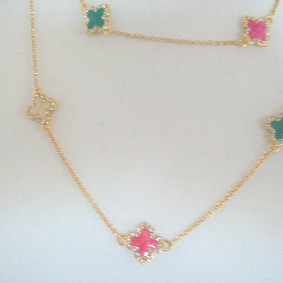 Elegant Gold Multi-Color Necklace - Picture 2 of 6